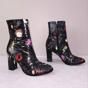 MATISSE Floral Graffiti Heeled Boots